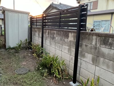 目隠しフェンス施工後